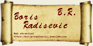 Boris Radišević vizit kartica